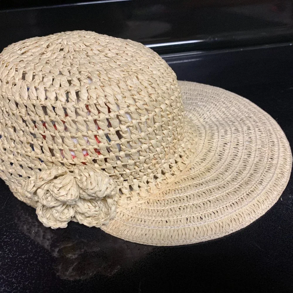 August beige packable sun hat
